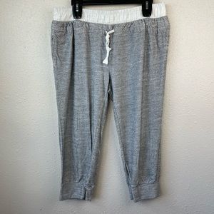Fabletics Cropped Gray Large Joggers